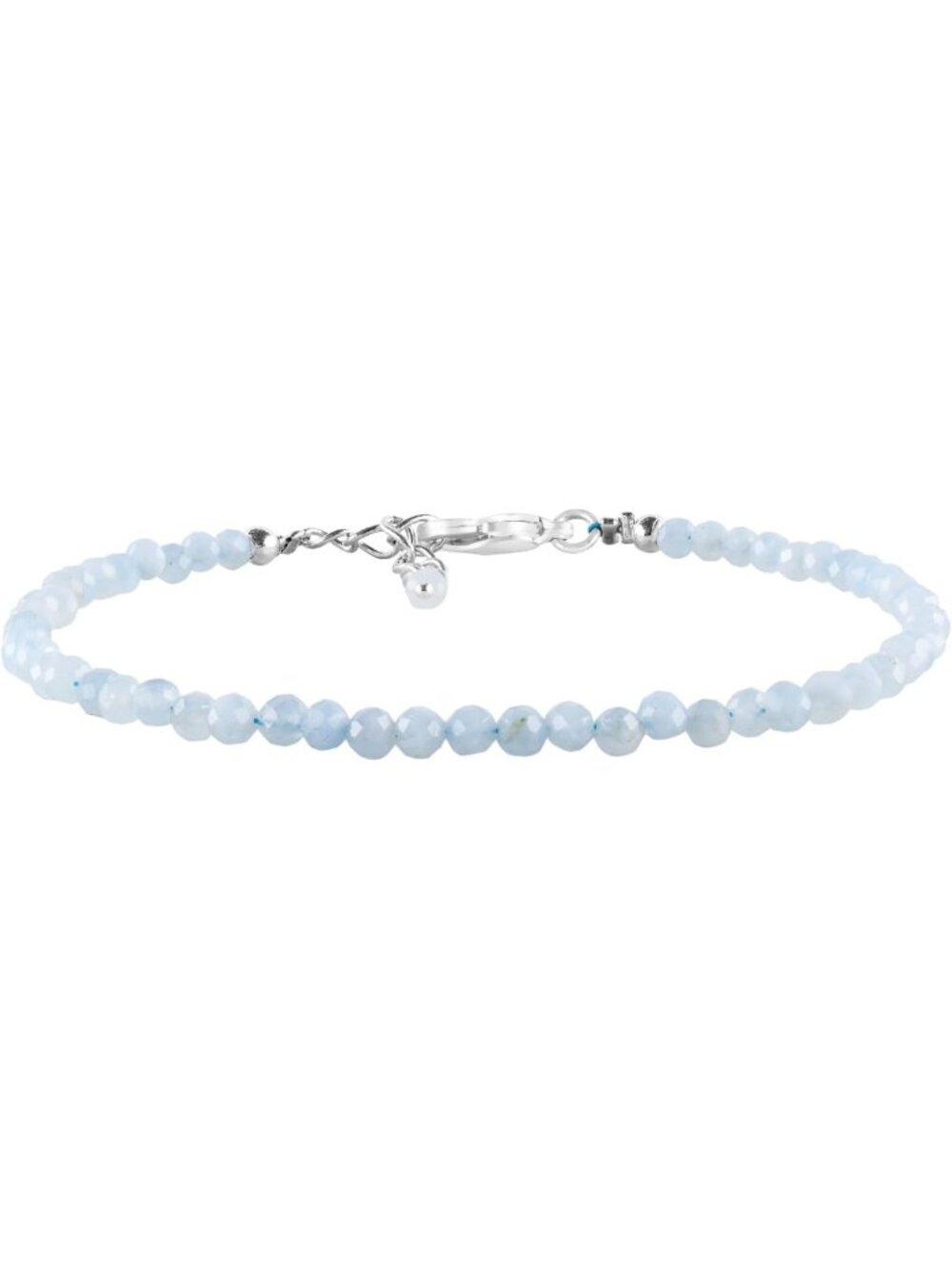 Dainty Natural Stone Beads Bracelet for Women | Crystals, Gemstones, 925 Silver